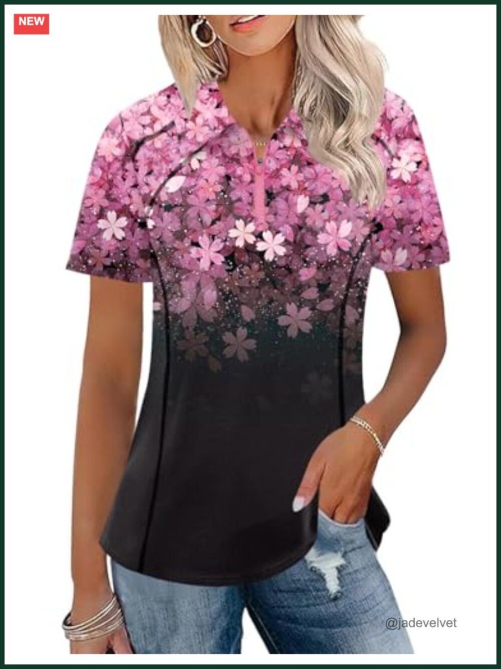 Women's Golf Polo Shirt 1/4 Zip Short Sleeve Moisture Wicking Athletic Top